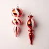 6" Red & White Assorted Finial Set Of 6 -Christmas decorations Shop 0671406944 1