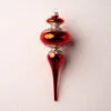 8" Red & Silver Finial Set Of 4 1 8" Red & Silver Finial Set Of 4 -Christmas decorations Shop 0671406946 1