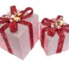 6" & 8" Red & White Stripe Gift Box With Sequin Bow 2 6" & 8" Red & White Stripe Gift Box With Sequin Bow -Christmas decorations Shop 0671407204