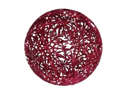 8" Burgundy Snowflake Glitter Ornament Set Of 2 3 8" Burgundy Snowflake Glitter Ornament Set Of 2