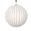 4.75" White With Glitter Stripes Ball Set Of 6 -Christmas decorations Shop 0671407240A