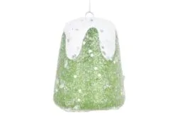 4" Soft Green Gumdrop With Beads Set Of 12