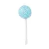 10" Teal Lollipop With Clear Glitter Set Of 12