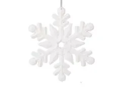10" White Snowflake Ornament Set Of 2