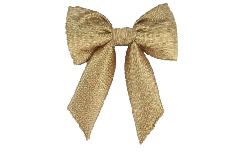 Gold Plush Bow 3 Gold Plush Bow