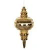 13" Gold Striped Finial Set Of 2 1 13" Gold Striped Finial Set Of 2 -Christmas decorations Shop 0671407517