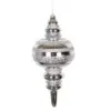 13" Silver Stripe Finial Ornament Set Of 2 -Christmas decorations Shop 0671407518