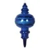13" Blue Stripe Finial Ornament Set Of 2 -Christmas decorations Shop 0671407519