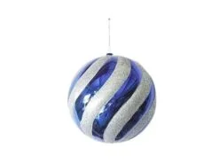 10" Spiral Shiny Ball Ornament Set Of 2 9 10" Spiral Shiny Ball Ornament Set Of 2 -Christmas decorations Shop 0671407616