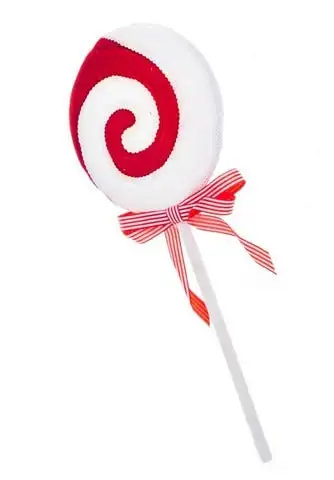 19" Red & White Lollipop With Bow Set Of 2 5 19" Red & White Lollipop With Bow Set Of 2 - Image 3