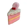 6" Pink Cake Slice With Sprinkles Ornament Set Of 6 -Christmas decorations Shop 0671408314