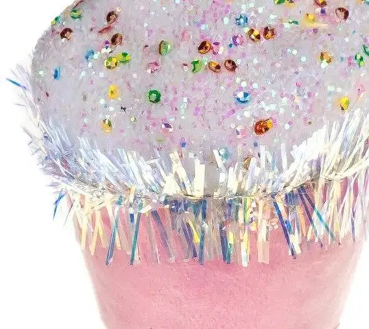 5" Pink Cupcake With Sprinkles Set Of 4 4 5" Pink Cupcake With Sprinkles Set Of 4 - Image 2