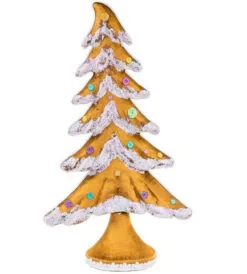 17" Brown Flocked Tree