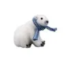 5" Sweet Sitting Polar Bear Duo Set Of 2