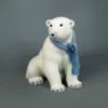 19" Sitting Polar Bear With Blue Scarf -Christmas decorations Shop 0671408396