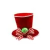 10" Red Top Hat With Peppermint Bow -Christmas decorations Shop 0671408434