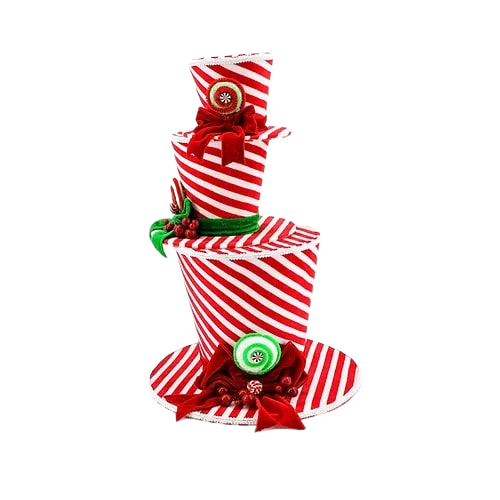 21" Peppermint Stacked Top Hats 5 21" Peppermint Stacked Top Hats - Image 3