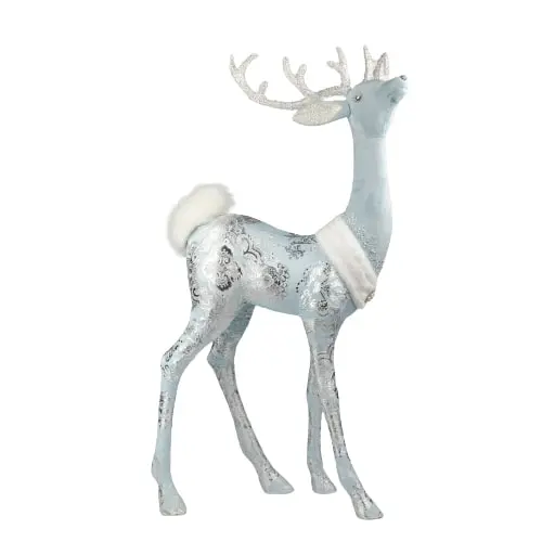 3 FT Arctic Blue Elegant Standing Deer 3 3 FT Arctic Blue Elegant Standing Deer