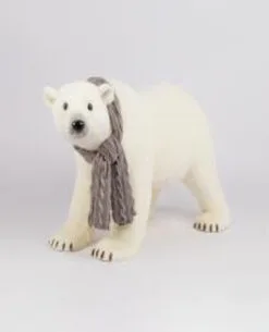 2.5 FT Polar Bear With Scarf