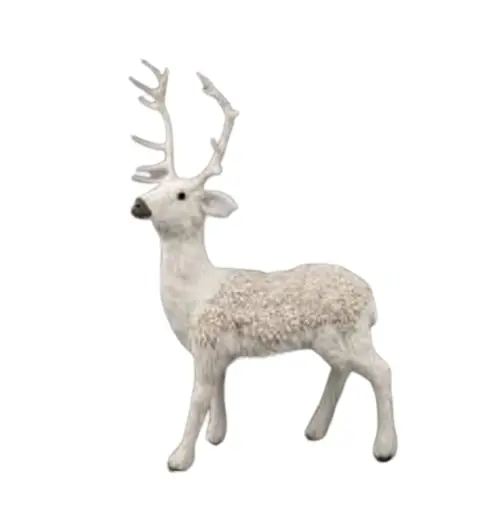 24" White & Brown Standing Reindeer 3 24" White & Brown Standing Reindeer