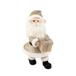 22" Champagne Santa With Gift Box