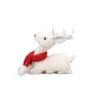 7" White Deer With Red Scarf Laying Down -Christmas decorations Shop 0671408484