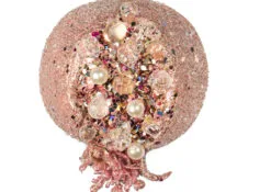 4" Pink Pomegranate Ornament Set Of 6 -Christmas decorations Shop 0671409840B