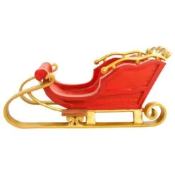 6 FT X 4 FT Red & Gold Santa Sleigh 2 Seater -Christmas decorations Shop 0671410031C