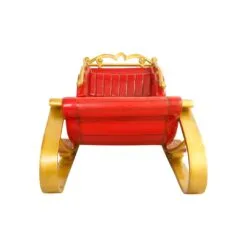6 FT X 4 FT Red & Gold Santa Sleigh 2 Seater -Christmas decorations Shop 0671410031D