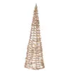 15" Gold Glitter Battery Operated Christmas Cone 1 15" Gold Glitter Battery Operated Christmas Cone -Christmas decorations Shop 0671430500 1