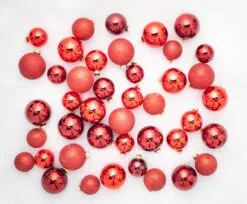 2-2.7" Assorted Glass Ornament Set Of 42 Pieces