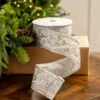 3" X 10YD Silver Jewel Lace Ribbon -Christmas decorations Shop 0671473023 1