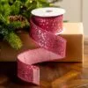 2.5" X 10YD Pink Glitter & Sequin Ribbon -Christmas decorations Shop 0671473025 1