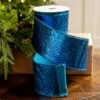 4" X10YD Blue Glitter Ribbon -Christmas decorations Shop 0671474000 1