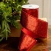 4" X10YD Red Mesh Ribbon -Christmas decorations Shop 0671474018 1