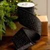 4" X10YD Black Jewel Ribbon 2 4" X10YD Black Jewel Ribbon -Christmas decorations Shop 0671474045 1