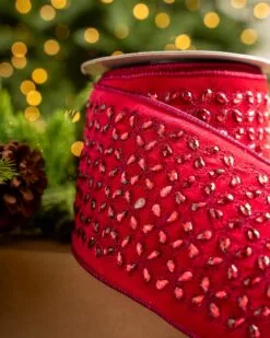 4" X5YD Hot Pink Jewel Ribbon