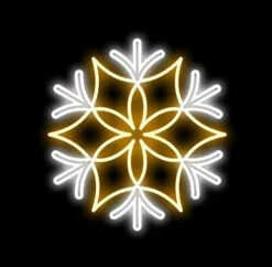 22" X 24" LED Crystal Snowflake