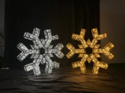 2 FT 3D Snowflake Cool White With Cool White Flashing Effect Set Of 2