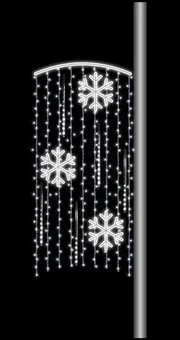 7 FT X 3 FT Snowflake Shower Pole Banner 3 7 FT X 3 FT Snowflake Shower Pole Banner