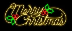 5 FT X 2 FT Warm White LED Merry Christmas Sign