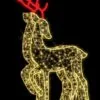 4 FT X 1 FT X 6.5 FT Warm White Deer With Red Antlers -Christmas decorations Shop 0671499221