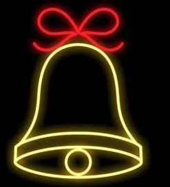 2 FT X 1.5 FT Red & Warm White LED Bell