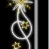6 FT X 2 FT LED Cool & Warm White Stars Pole Banner -Christmas decorations Shop 0671499244