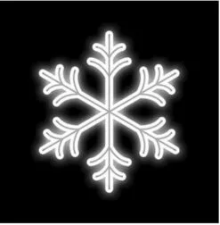 2 FT X 1.5 FT White LED Snowflake