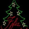 4.5 FT X 4.5 FT Red & Green LED Feliz Navidad Tree -Christmas decorations Shop 0671499265