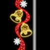 6 FT X 2 FT LED Gold Bells With Red Bow Pole Banner -Christmas decorations Shop 0671499285