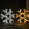 2 FT 3D Snowflake Warm White With Cool White Flashing Effect -Christmas decorations Shop 0671499504