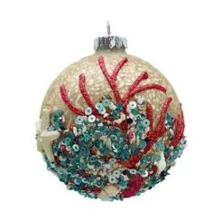 Red Beaded Coastal Ornament Set Of 2 -Christmas decorations Shop 0796205285