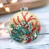 Red Beaded Coastal Ornament Set Of 2 -Christmas decorations Shop 0796205285 1